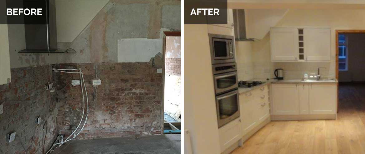 Flood Damage Restoration | Kitchen | Exact Property Services 